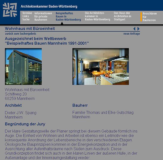 Planung von Architekt Spang, Mannheim, die Küche von MTB